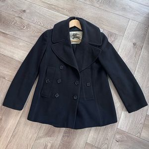 Burberry Wool Pea Coat - Size 4